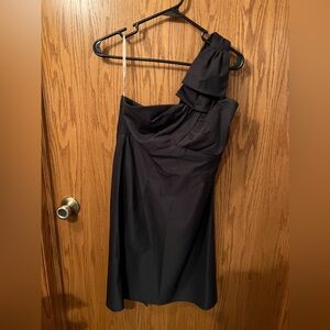One Shoulder Black Dress